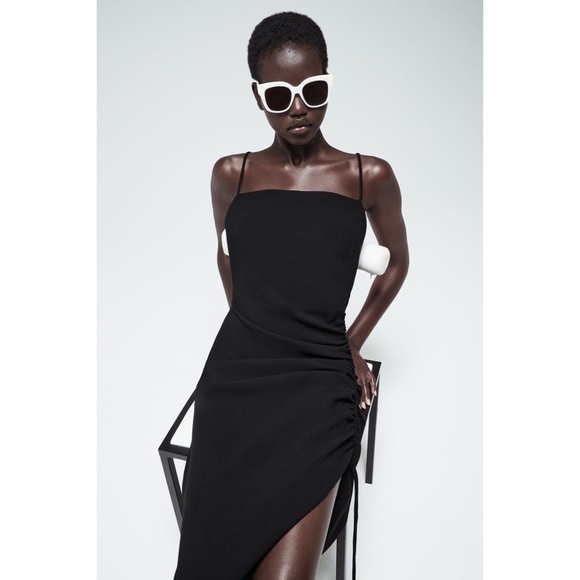 Zara Black Midi Dress - Picture 2 of 16